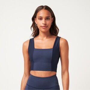 Travis Mathew Move Knit Sport Workout Top-Heather Navy-Size Large-NWT RRP $79.95